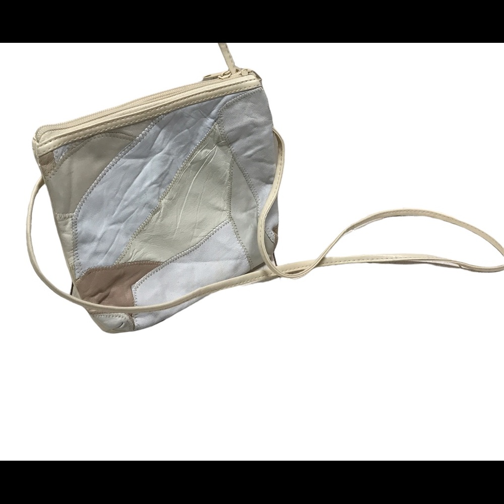 Crossbody Purse Leather Patchwork Material Multi … - image 1